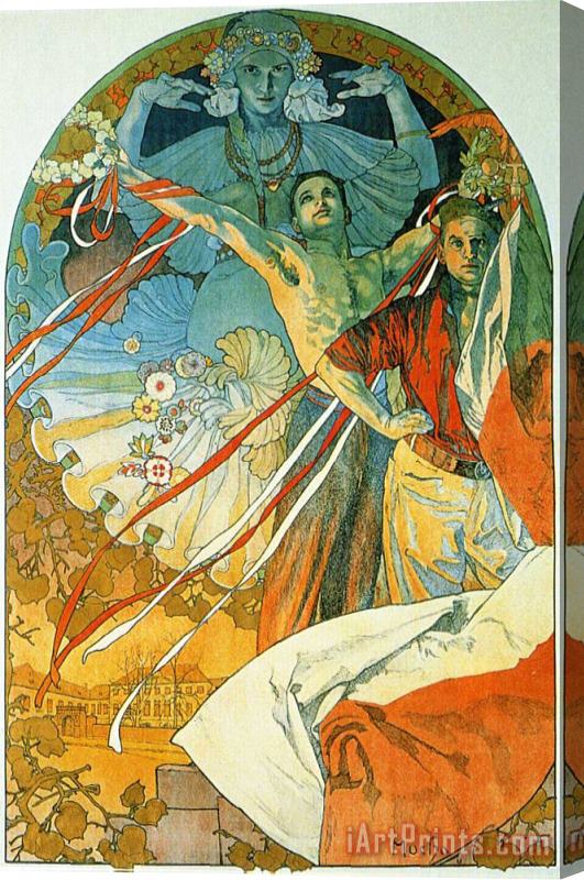 Alphonse Marie Mucha 8th Sokol Festival 1912 Stretched Canvas Print / Canvas Art
