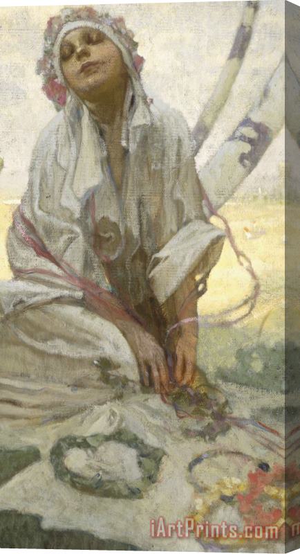 Alphonse Marie Mucha Bohemian Sun Dreamer Stretched Canvas Print / Canvas Art