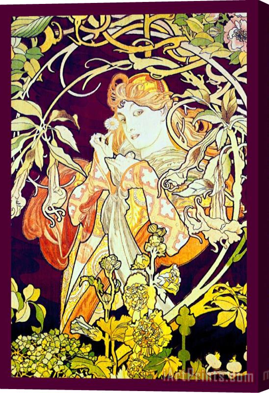 Alphonse Marie Mucha Ivy Stretched Canvas Print / Canvas Art