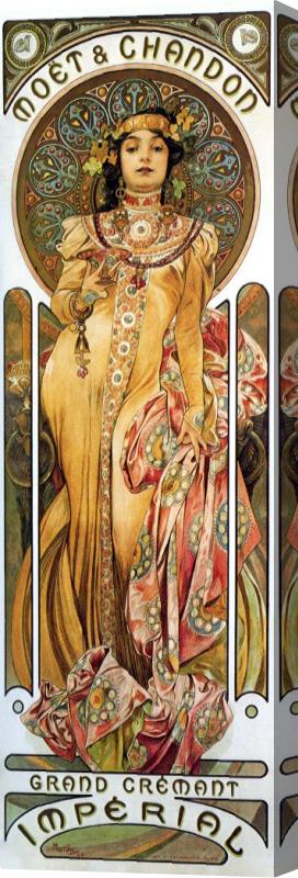 Alphonse Marie Mucha Moet Chandon Stretched Canvas Painting / Canvas Art