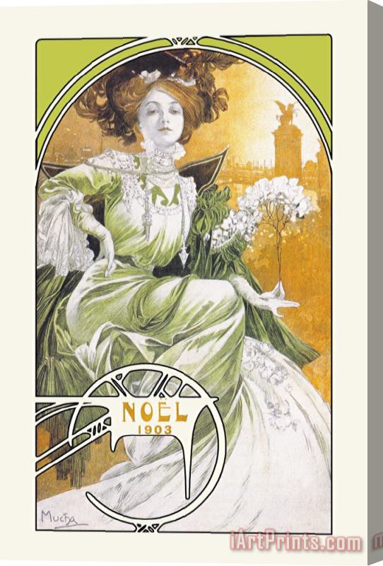 Alphonse Marie Mucha Noel 1903 Stretched Canvas Print / Canvas Art
