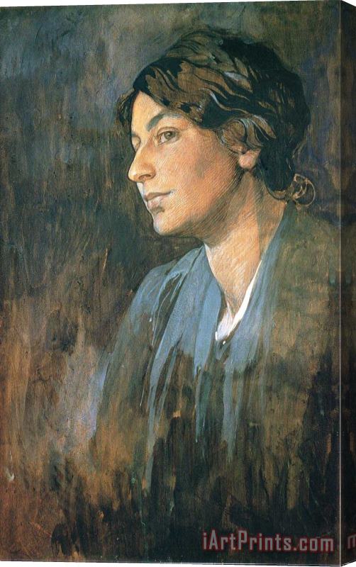 Alphonse Marie Mucha Portrait of Marushka Artist's Wife 1905 Stretched Canvas Painting / Canvas Art
