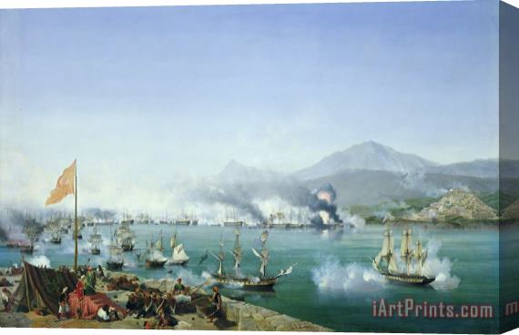 Ambroise Louis Garneray The Battle Of Navarino Stretched Canvas Print / Canvas Art