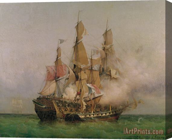 Ambroise Louis Garneray The Taking of the Kent Stretched Canvas Print / Canvas Art