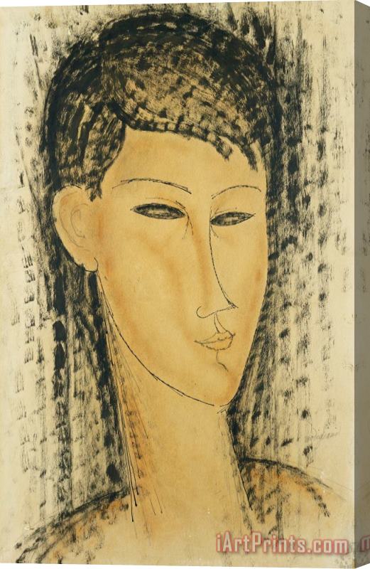 Amedeo Modigliani Head Of A Young Women Stretched Canvas Print / Canvas Art