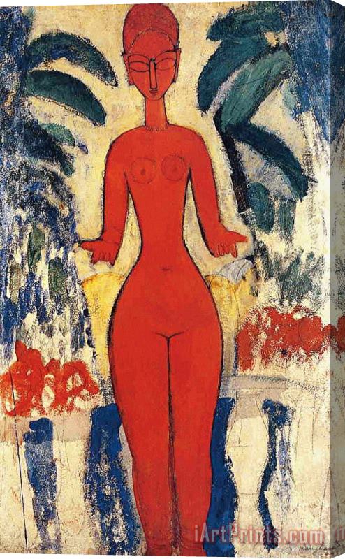 Amedeo Modigliani Standing Nude Stretched Canvas Print / Canvas Art