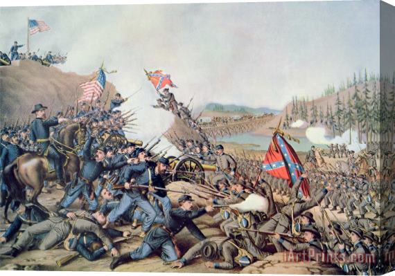 American School Battle of Franklin November 30th 1864 Stretched Canvas Painting / Canvas Art