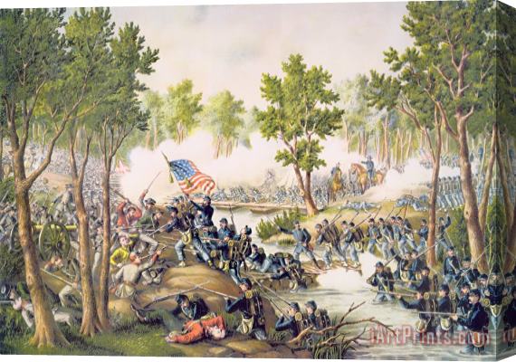 American School Battle of Spottsylvania May 1864 Stretched Canvas Painting / Canvas Art
