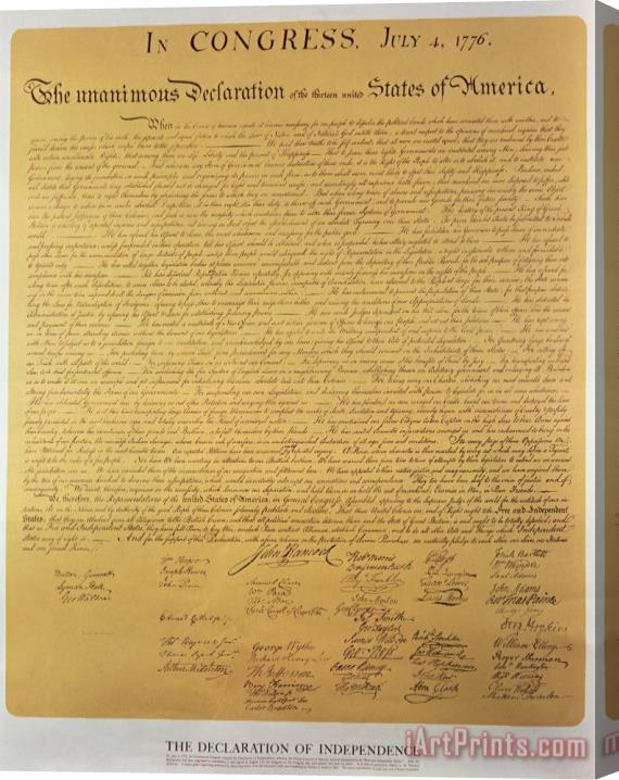 American School Declaration of Independence Stretched Canvas Print / Canvas Art