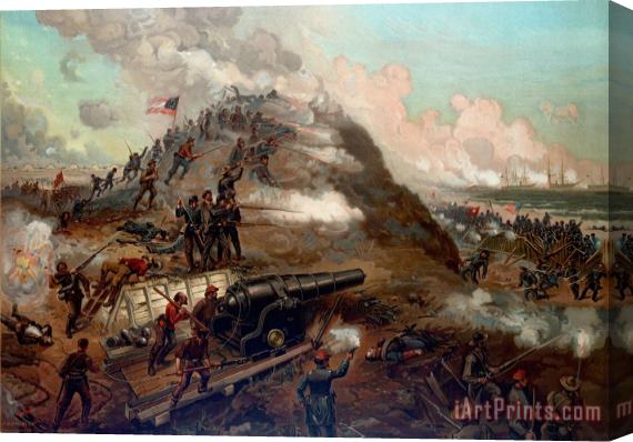 American School Second Battle Of Fort Fisher Stretched Canvas Print / Canvas Art