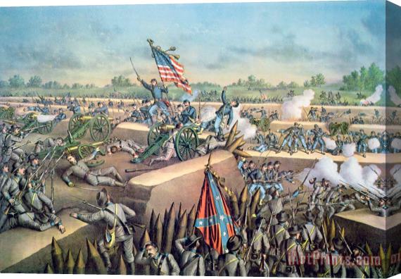 American School The Fall of Petersburg to the Union Army 2nd April 1965 Stretched Canvas Print / Canvas Art