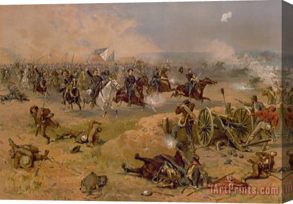American School War Stretched Canvas Painting / Canvas Art