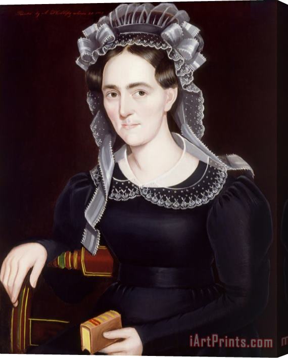 Ammi Phillips Portrait of Abigail Penoyer Reynolds Stretched Canvas Print / Canvas Art