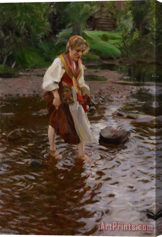 Anders Leonard Zorn The Girl From Alvdalen Stretched Canvas Painting / Canvas Art