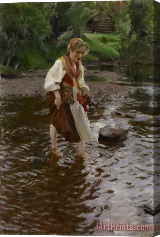 Anders Zorn The Girl From Alvdalen Stretched Canvas Print / Canvas Art