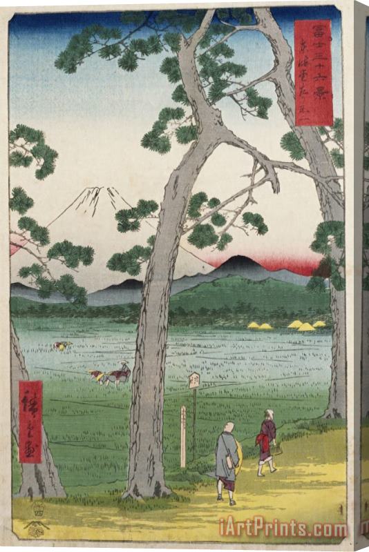 Ando Hiroshige Fuji on The Left of The Tokaido Road Stretched Canvas Print / Canvas Art