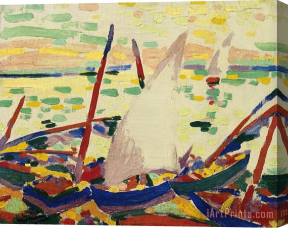 Andre Derain Bateaux Sur La Plage a Collioure, 1905 Stretched Canvas Painting / Canvas Art