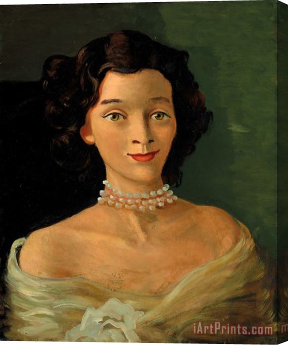 Andre Derain Portrait De Femme Au Collier De Perles (portrait D'edmonde Charles Roux) Stretched Canvas Painting / Canvas Art
