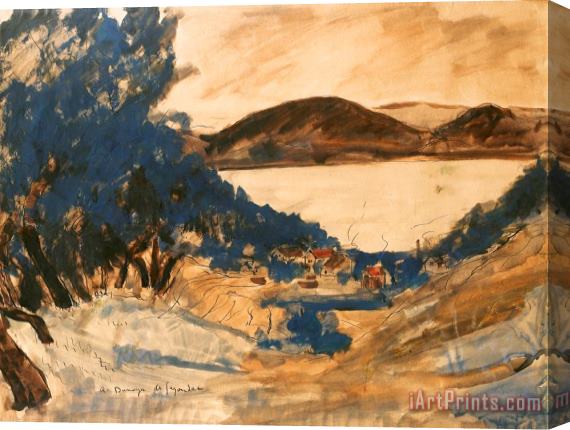 Andre Dunoyer De Segonzac Hameau En Provence Stretched Canvas Print / Canvas Art