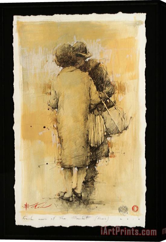 Andre Kohn Fresh News at The Market Stretched Canvas Painting / Canvas Art