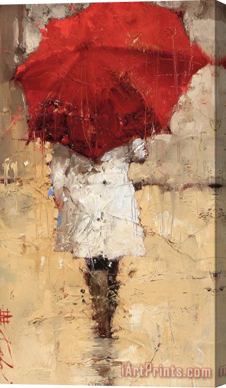 Andre Kohn Into The Rain Stretched Canvas Painting / Canvas Art