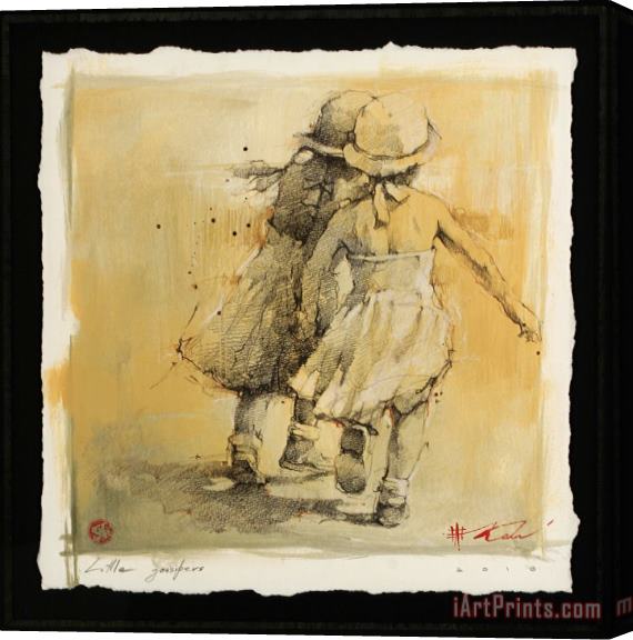 Andre Kohn Little Gossipers Stretched Canvas Painting / Canvas Art