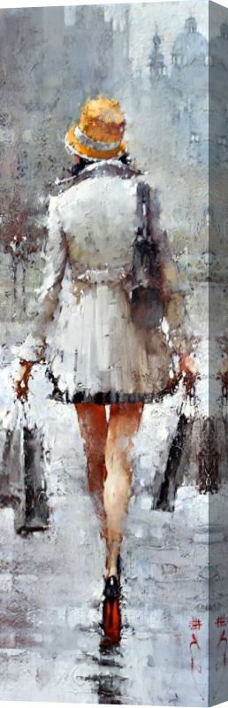 Andre Kohn On The Theme of Yellow Stretched Canvas Painting / Canvas Art