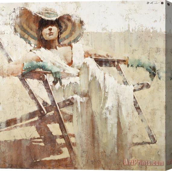 Andre Kohn Rhapsody on The Theme of Turquoise Stretched Canvas Painting / Canvas Art
