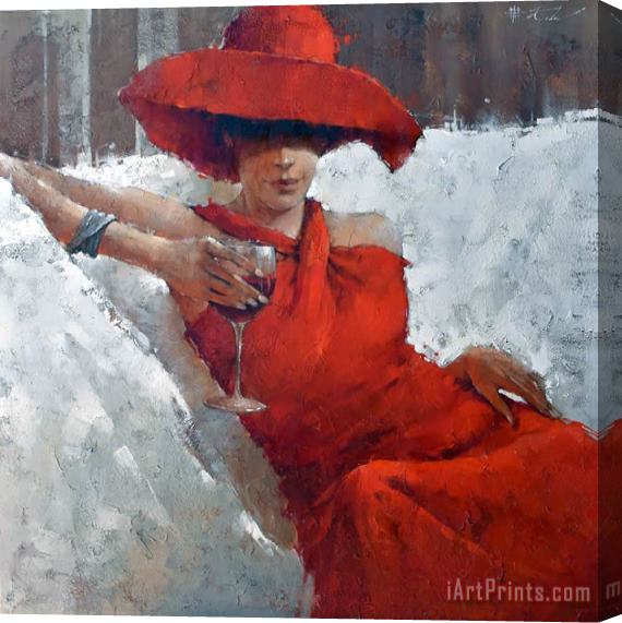 Andre Kohn Rhapsody on The Theme of Vintage Bordeaux Stretched Canvas Painting / Canvas Art