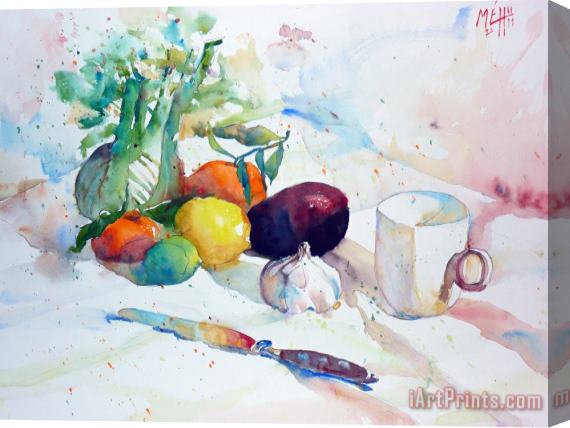 Andre Mehu Cup fruits and vegetables Stretched Canvas Painting / Canvas Art