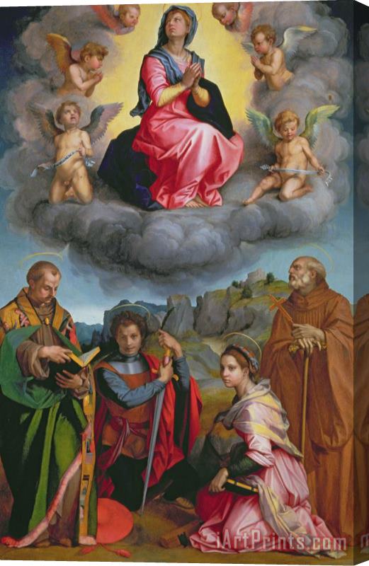 Andrea del Sarto Madonna In Glory With Four Saints Stretched Canvas Print / Canvas Art