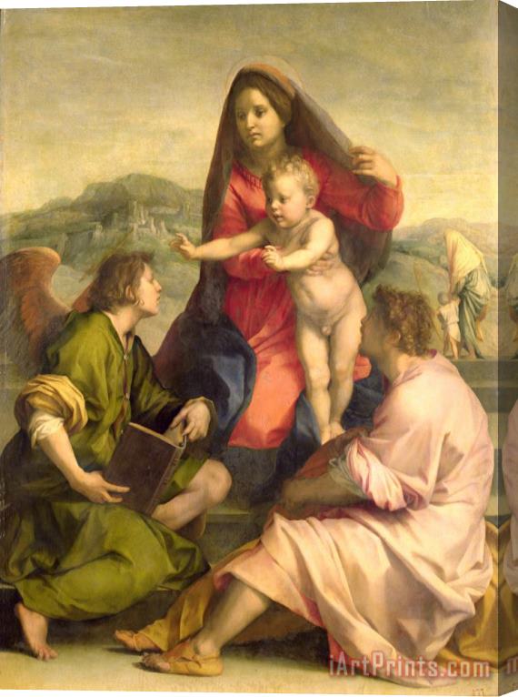 Andrea del Sarto The Virgin and Child with a Saint and an Angel Stretched Canvas Print / Canvas Art
