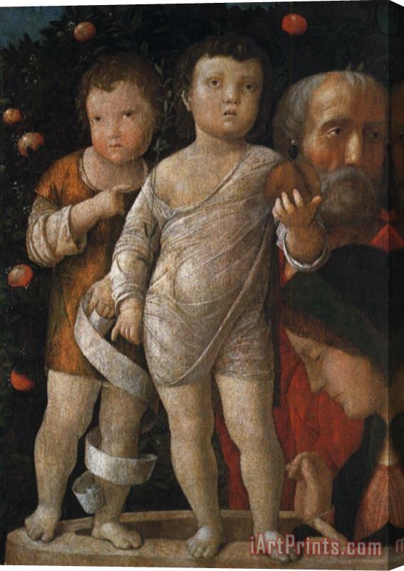 Andrea Mantegna The Holy Family with St John Stretched Canvas Painting / Canvas Art