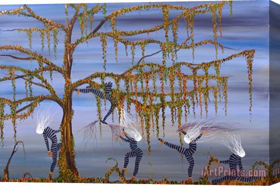 Andrea Youngman They danced as though her life depended on it. Stretched Canvas Print / Canvas Art