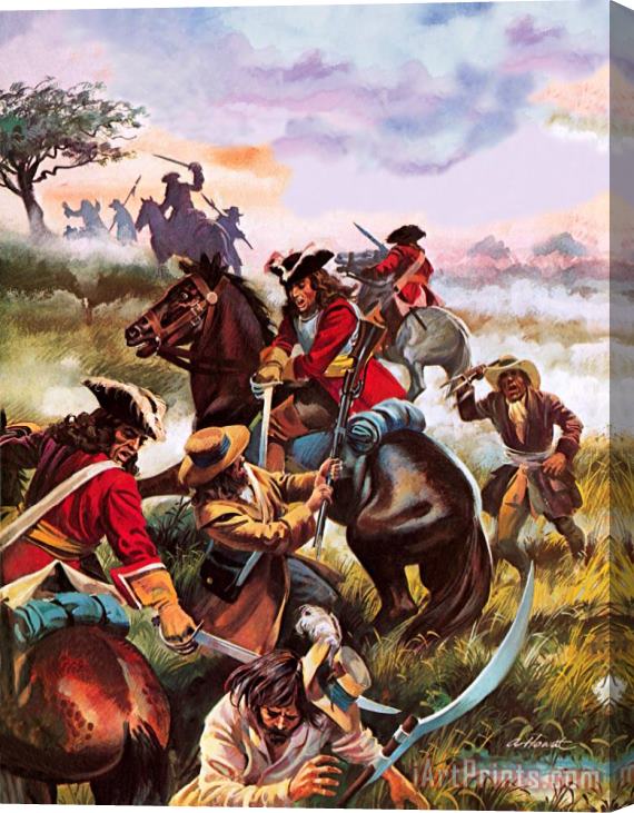 Andrew Howart Battle of Sedgemoor Stretched Canvas Print / Canvas Art