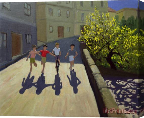 Andrew Macara Children Running Stretched Canvas Painting / Canvas Art