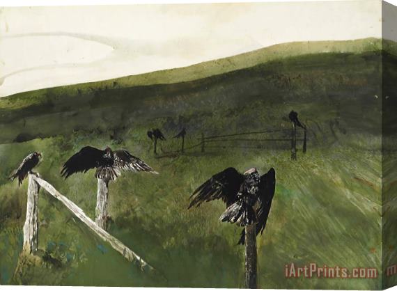 andrew wyeth After Lunch Stretched Canvas Print / Canvas Art