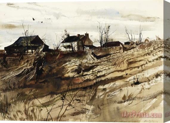 andrew wyeth Chester County Farm, 1947 Stretched Canvas Print / Canvas Art
