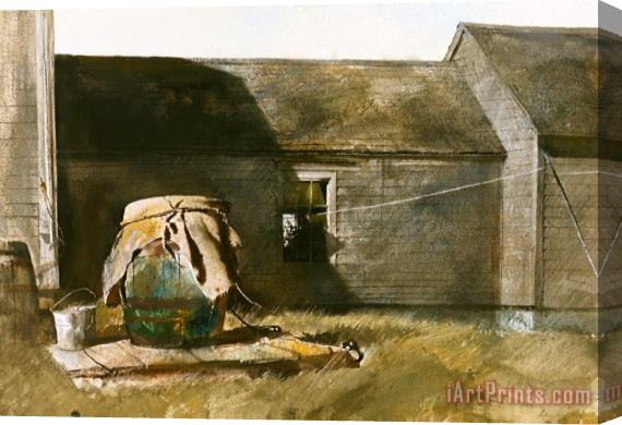 andrew wyeth Dry Well (rain Barrel) 1958 Stretched Canvas Print / Canvas Art