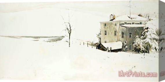 andrew wyeth Heavy Snow, 1967 Stretched Canvas Print / Canvas Art