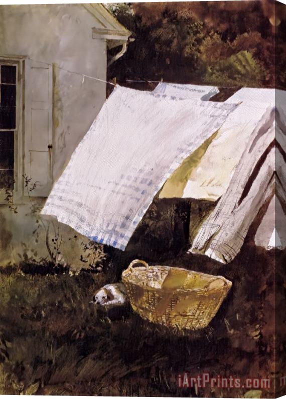 andrew wyeth Laundry Day Stretched Canvas Print / Canvas Art