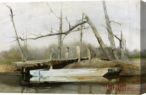 andrew wyeth Riverboat 1963 Stretched Canvas Print / Canvas Art