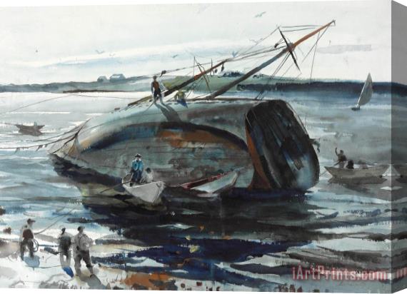 andrew wyeth Trawler Aground, 1940 Stretched Canvas Print / Canvas Art