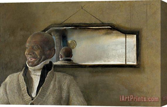 andrew wyeth Turtleneck 1984 Stretched Canvas Print / Canvas Art