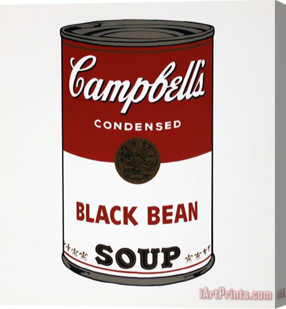 Andy Warhol Black Bean Soup Stretched Canvas Print / Canvas Art