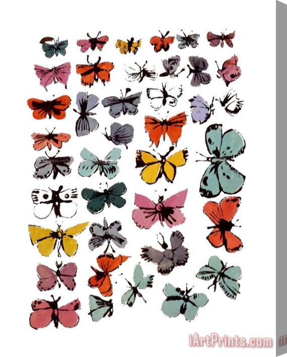 Andy Warhol Butterflies 1955 Stretched Canvas Print / Canvas Art