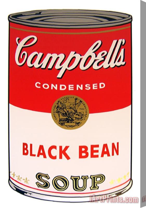 Andy Warhol Campbell's Soup Black Bean Stretched Canvas Print / Canvas Art