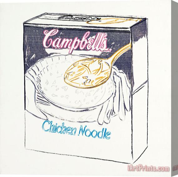Andy Warhol Campbell's Soup Box: Chicken Noodle Stretched Canvas Print / Canvas Art
