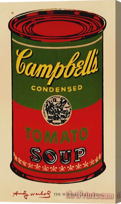 Andy Warhol Campbell's Soup Can 1965 Green And Red Stretched Canvas Print / Canvas Art