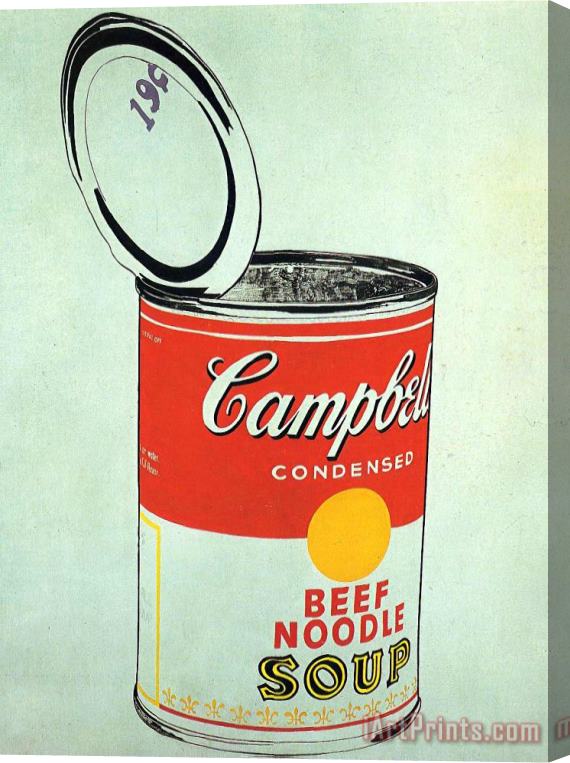 Andy Warhol Campbell's Soup Can Beef Stretched Canvas Print / Canvas Art